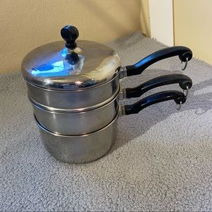 farberware set of 4 pcs aluminum clad stainless steel